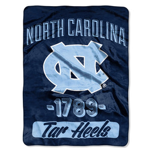 North Carolina Tar Heels Blanket 46x60 Micro Raschel Varsity Design Rolled