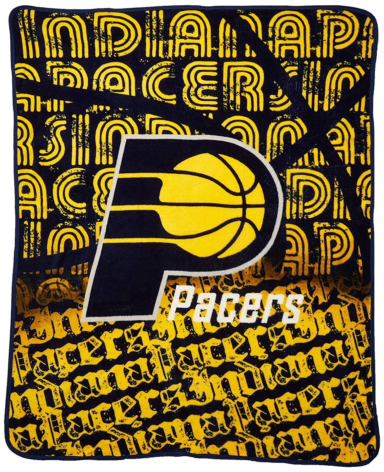 Indiana Pacers Blanket 46x60 Micro Raschel Redux Design Rolled - Special Order