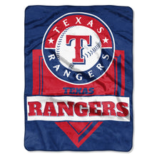 Texas Rangers Blanket 60x80 Raschel Home Plate Design - Special Order