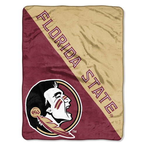 Florida State Seminoles Blanket 46x60 Micro Raschel Halftone Design Rolled