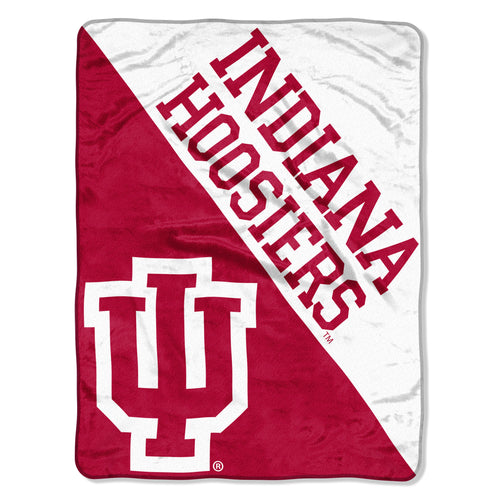 Indiana Hoosiers Blanket 46x60 Micro Raschel Halftone Design Rolled - Special Order