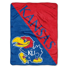 Kansas Jayhawks Blanket 46x60 Micro Raschel Halftone Design Rolled