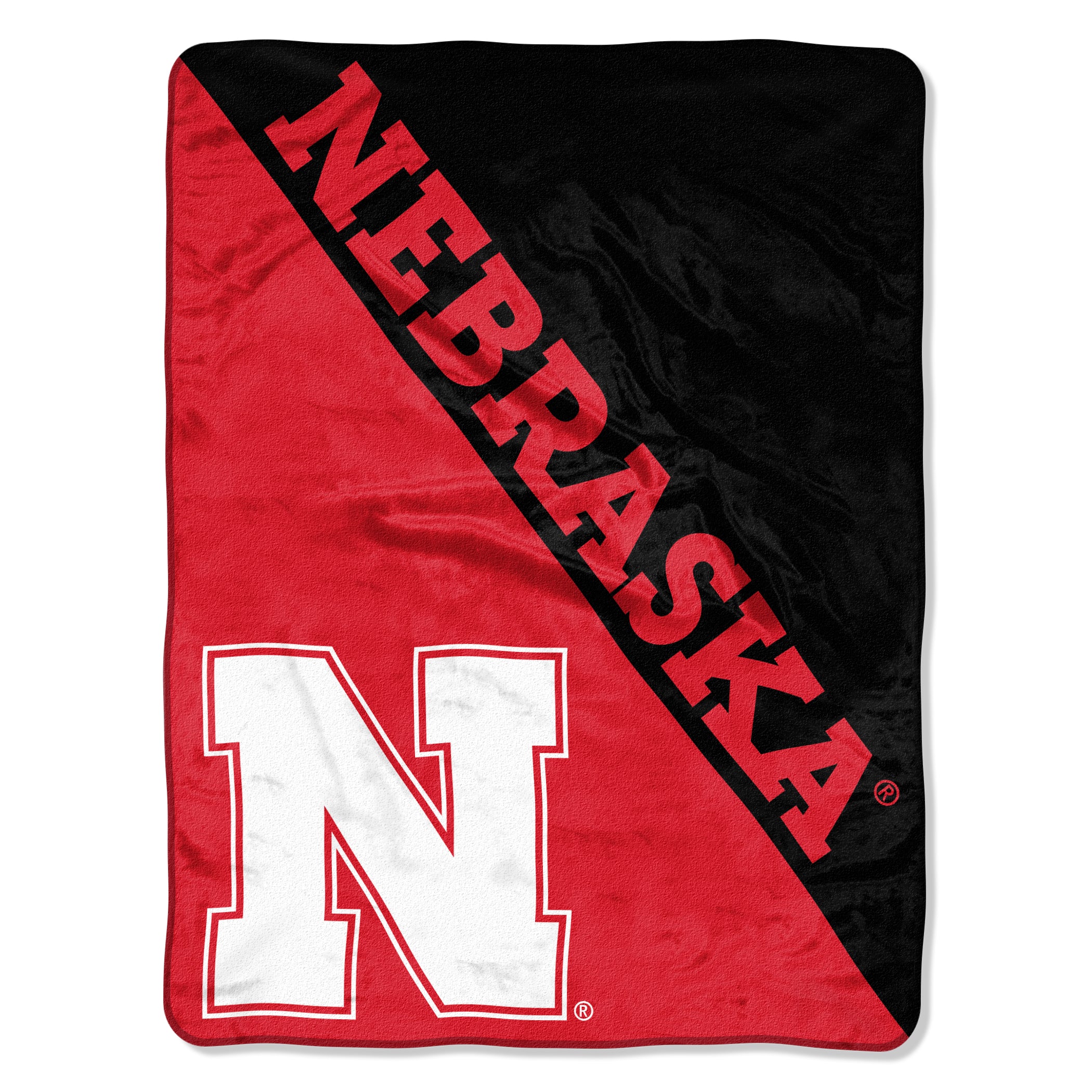 Nebraska Cornhuskers Blanket 46x60 Micro Raschel Halftone Design Rolled