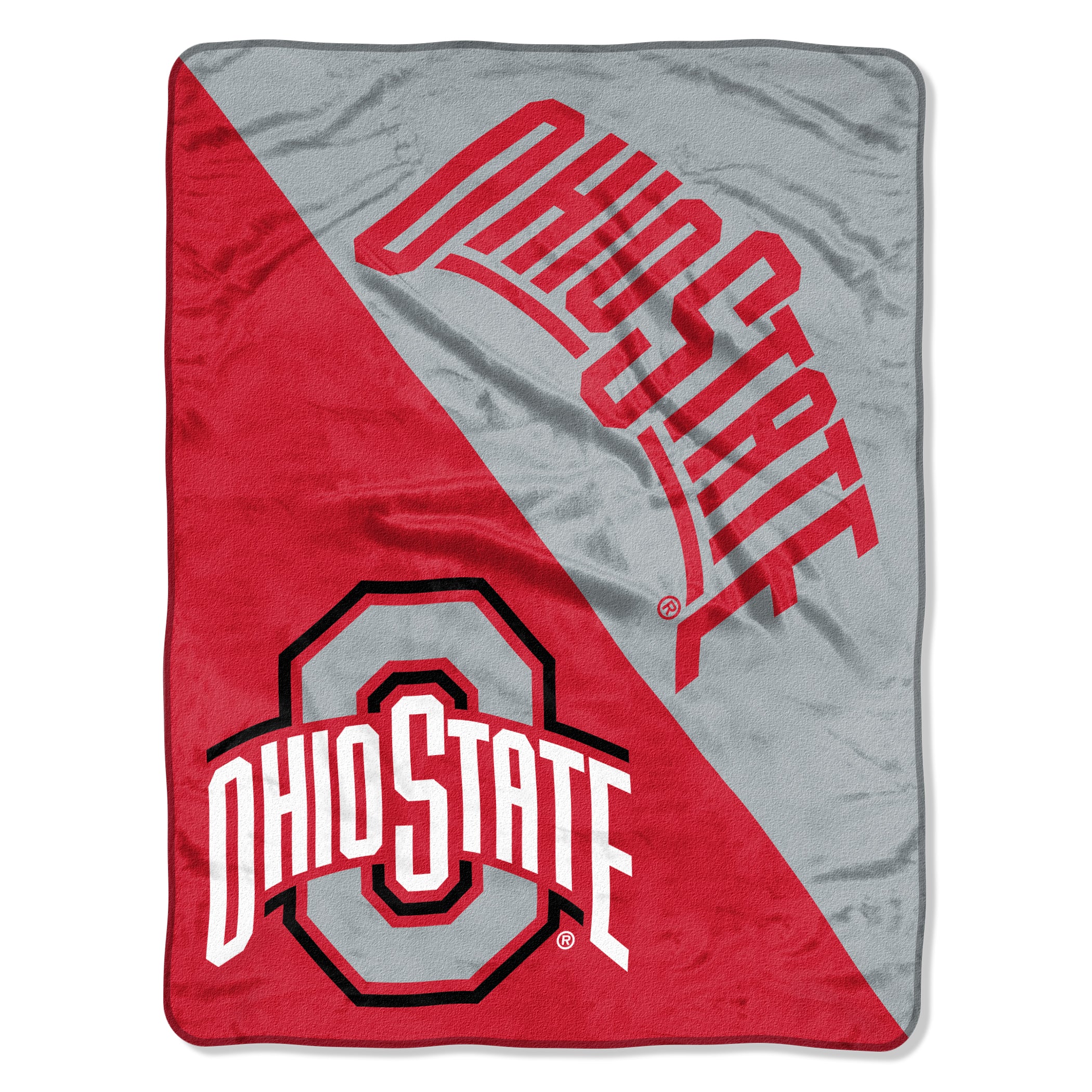 Ohio State Buckeyes Blanket 46x60 Micro Raschel Halftone Design Rolled
