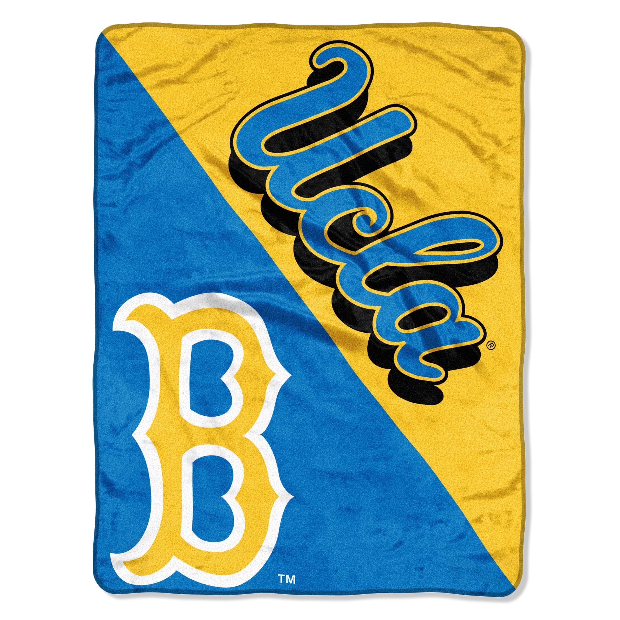 UCLA Bruins Blanket 46x60 Micro Raschel Halftone Design Rolled - Special Order