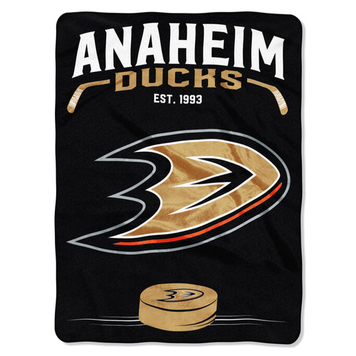 Anaheim Ducks Blanket 60x80 Raschel Inspired Design - Special Order