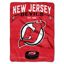 New Jersey Devils Blanket 60x80 Raschel Inspired Design - Special Order