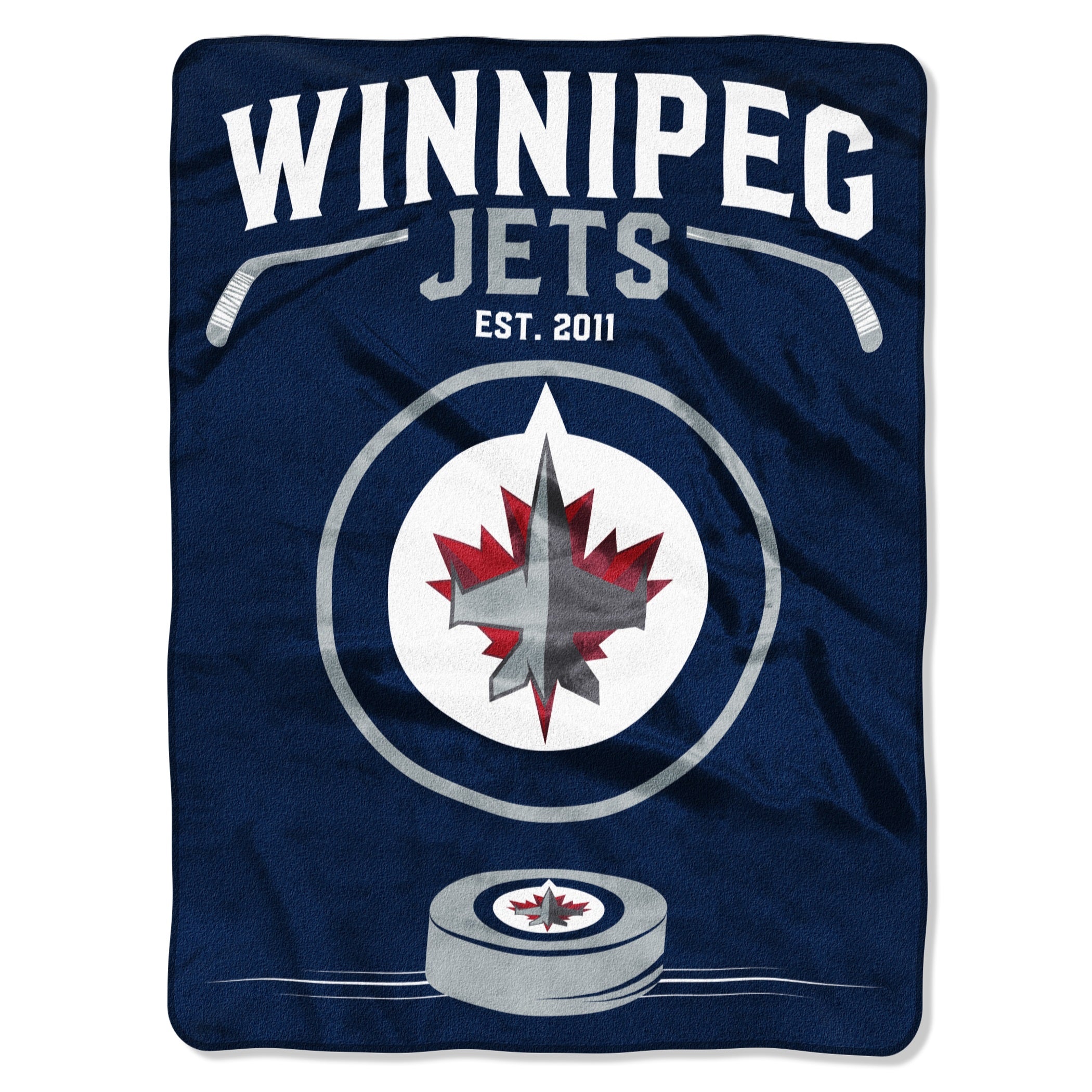 Winnipeg Jets Blanket 60x80 Raschel Inspired Design - Special Order