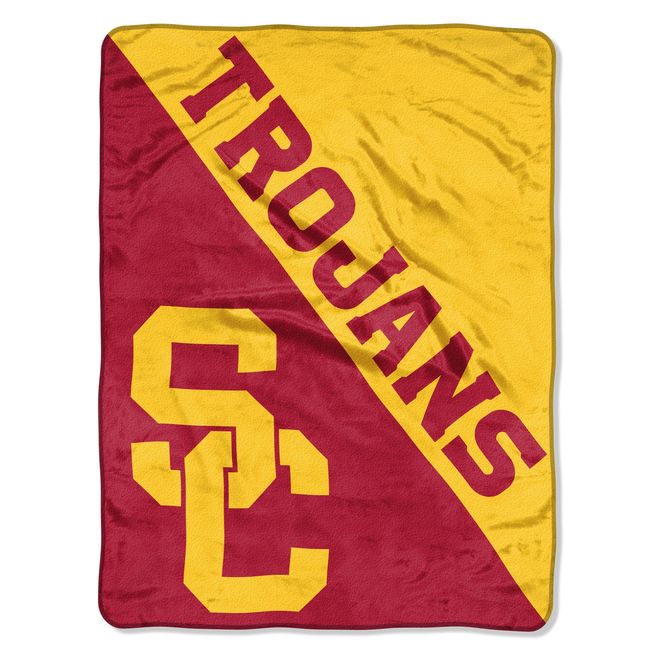 USC Trojans Blanket 46x60 Micro Raschel Halftone Design Rolled - Special Order