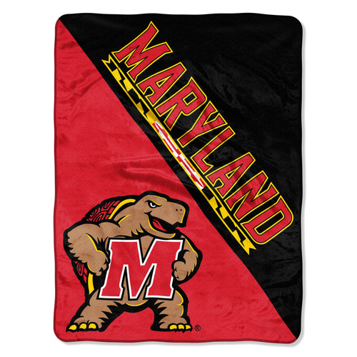Maryland Terrapins Blanket 46x60 Micro Raschel Halftone Design Rolled - Special Order