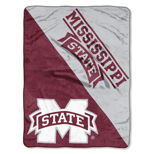 Mississippi State Bulldogs Blanket 46x60 Micro Raschel Halftone Design Rolled - Special Order