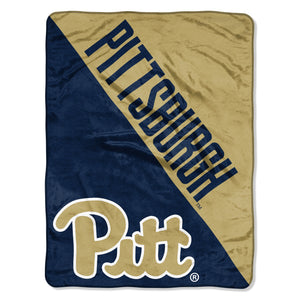 Pittsburgh Panthers Blanket 46x60 Micro Raschel Halftone Design Rolled - Special Order