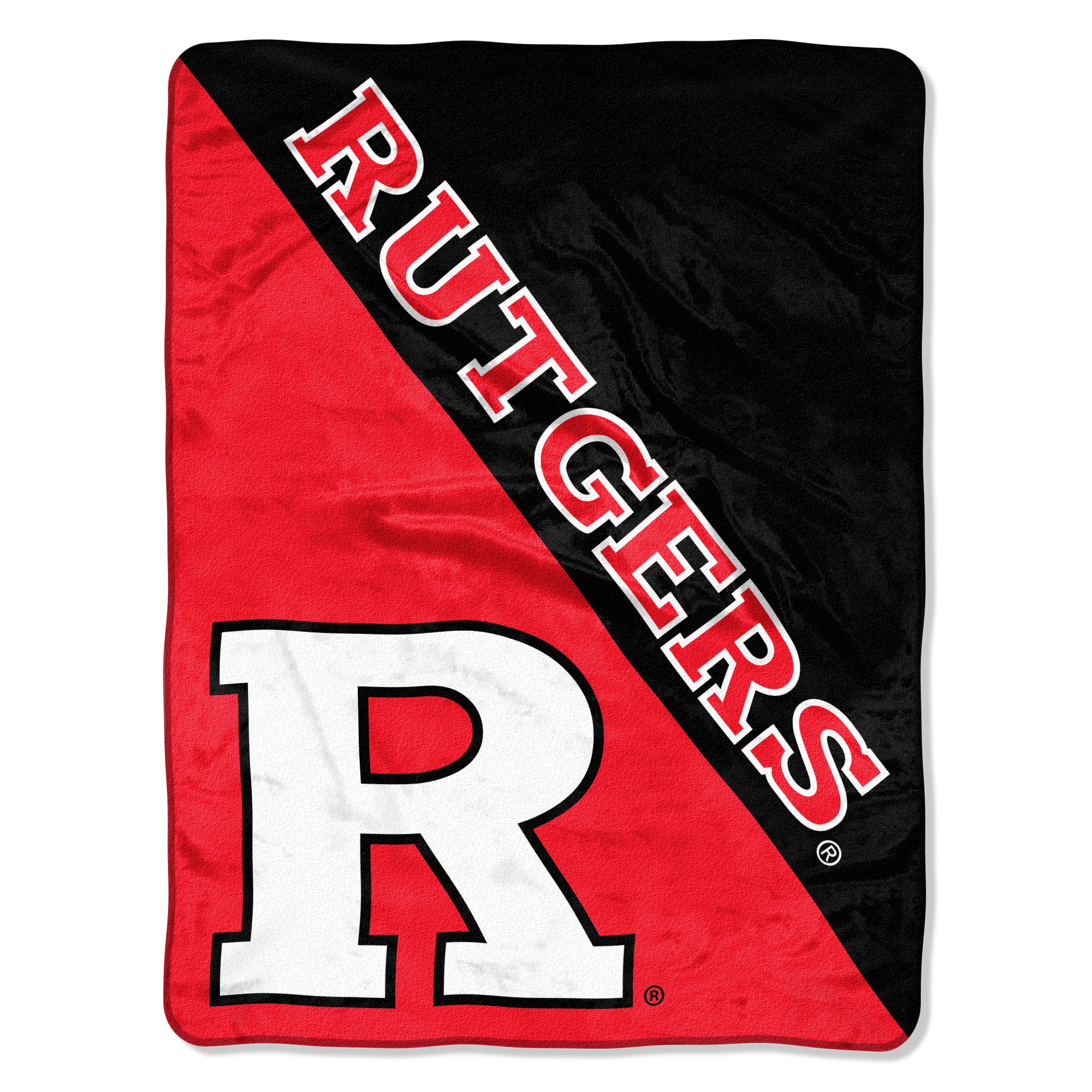 Rutgers Scarlet Knights Blanket 46x60 Micro Raschel Halftone Design Rolled - Special Order