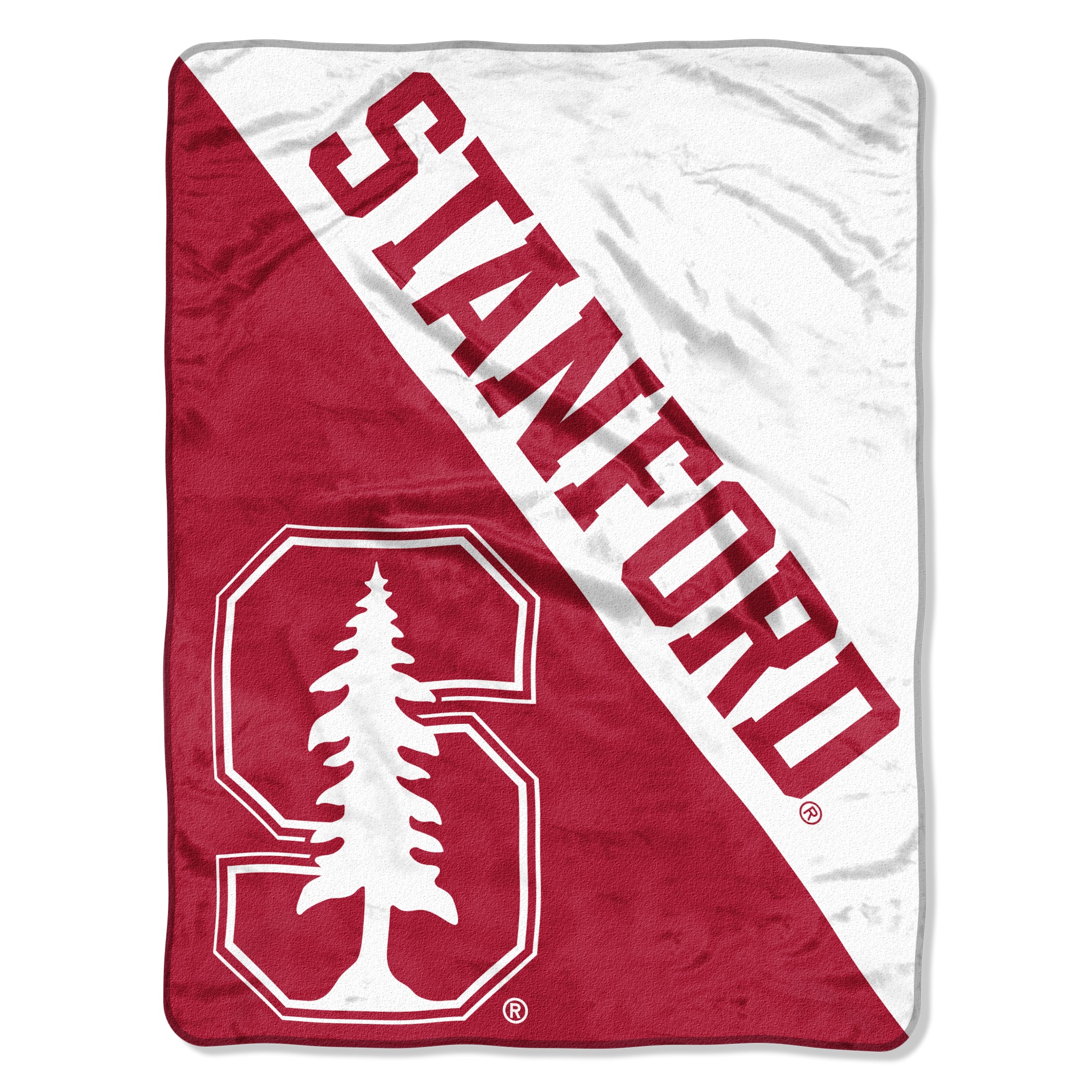 Stanford Cardinal Blanket 46x60 Micro Raschel Halftone Design Rolled - Special Order
