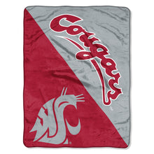 Washington State Cougars Blanket 46x60 Micro Raschel Halftone Design Rolled - Special Order