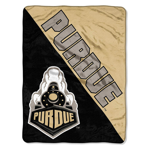 Purdue Boilermakers Blanket 46x60 Micro Raschel Halftone Design Rolled - Special Order