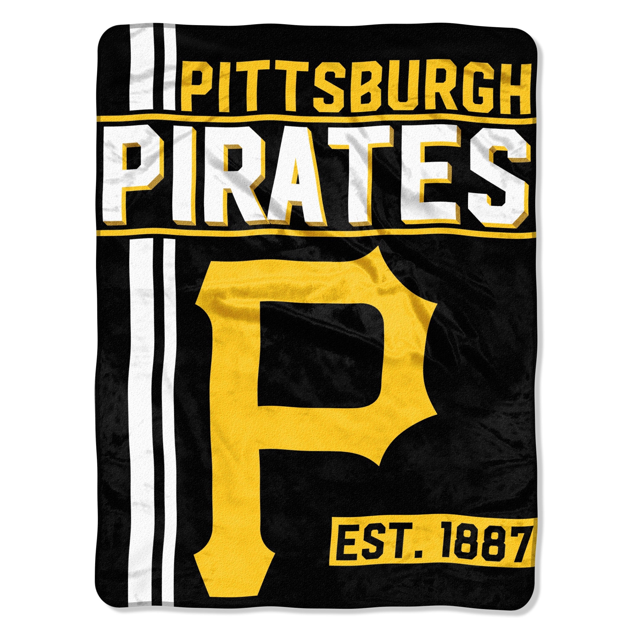 Pittsburgh Pirates Blanket 46x60 Micro Raschel Walk Off Design Rolled