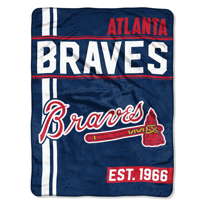 Atlanta Braves Blanket 46x60 Micro Raschel Walk Off Design Rolled