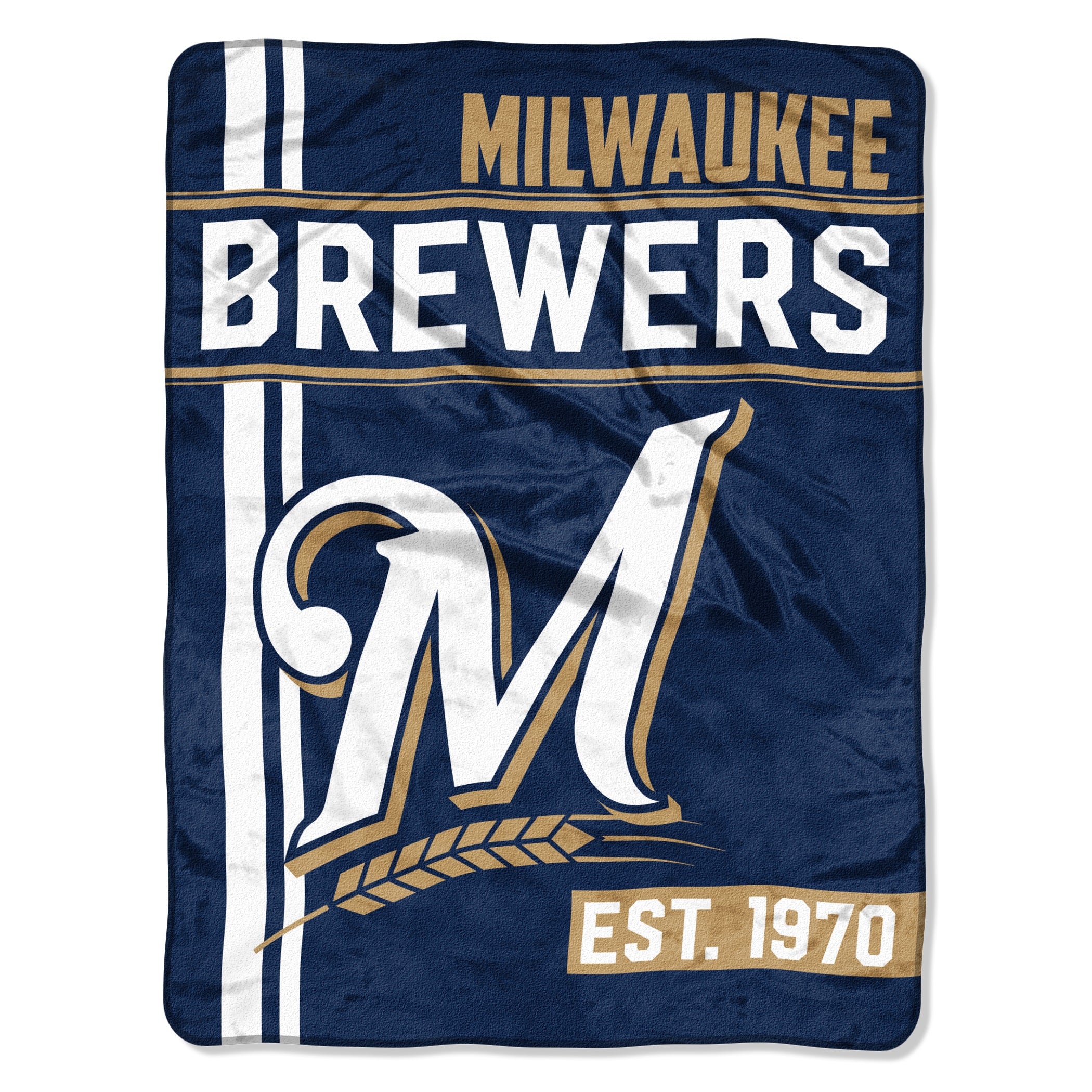 Milwaukee Brewers Blanket 46x60 Micro Raschel Walk Off Design Rolled