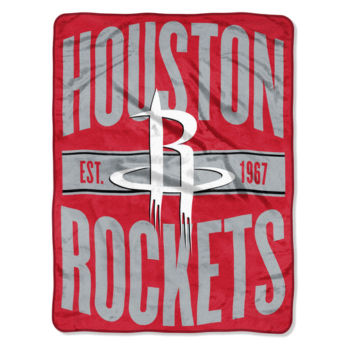 Houston Rockets Blanket 46x60 Micro Raschel Clear Out Design Rolled - Special Order
