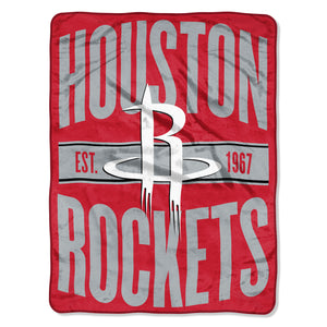 Houston Rockets Blanket 46x60 Micro Raschel Clear Out Design Rolled - Special Order
