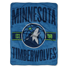 Minnesota Timberwolves Blanket 46x60 Micro Raschel Clear Out Design Rolled