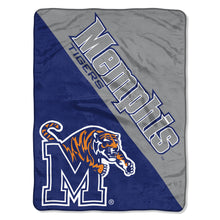 Memphis Tigers Blanket 46x60 Micro Raschel Halftone Design Rolled