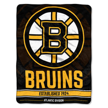 Boston Bruins Blanket 46x60 Micro Raschel Breakaway Design Rolled - Special Order