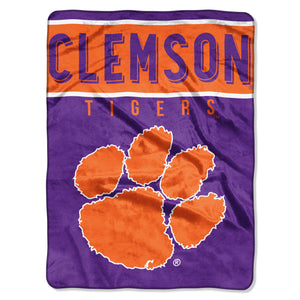 Clemson Tigers Blanket 60x80 Raschel Basic Design