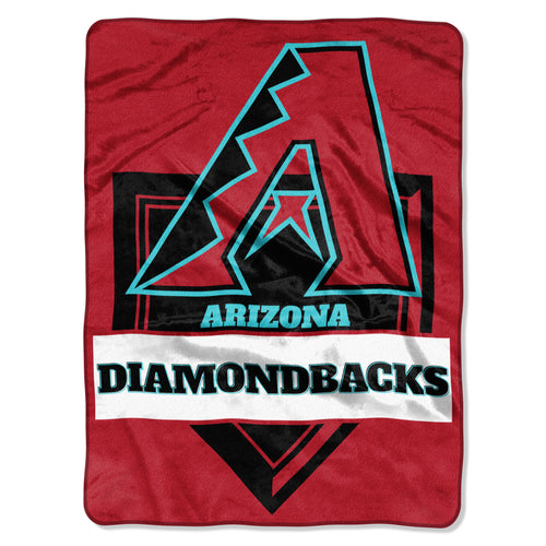 Arizona Diamondbacks Blanket 60x80 Raschel Home Plate Design - Special Order
