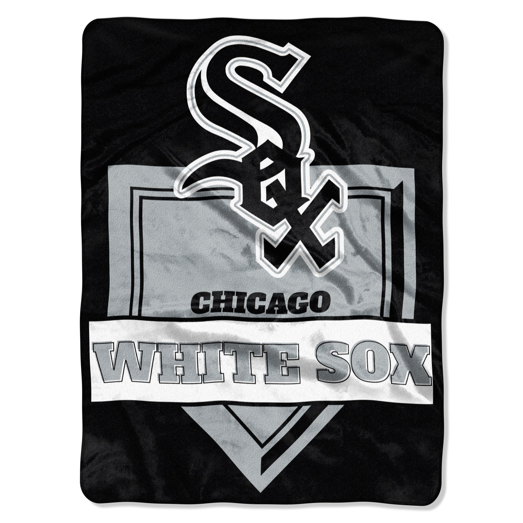 Chicago White Sox Blanket 60x80 Raschel Home Plate Design - Special Order