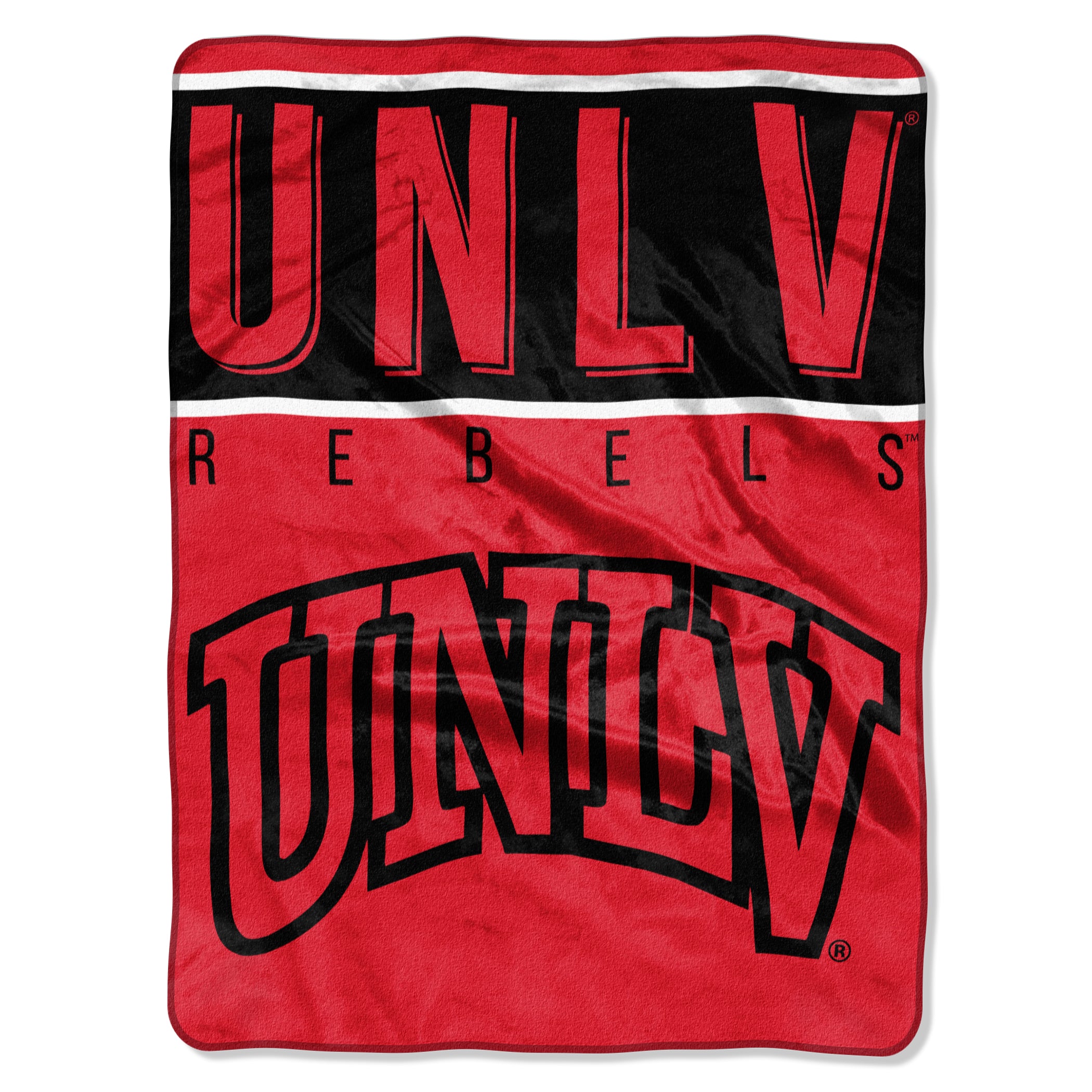 UNLV Runnin' Rebels Blanket 60x80 Raschel Basic Design - Special Order
