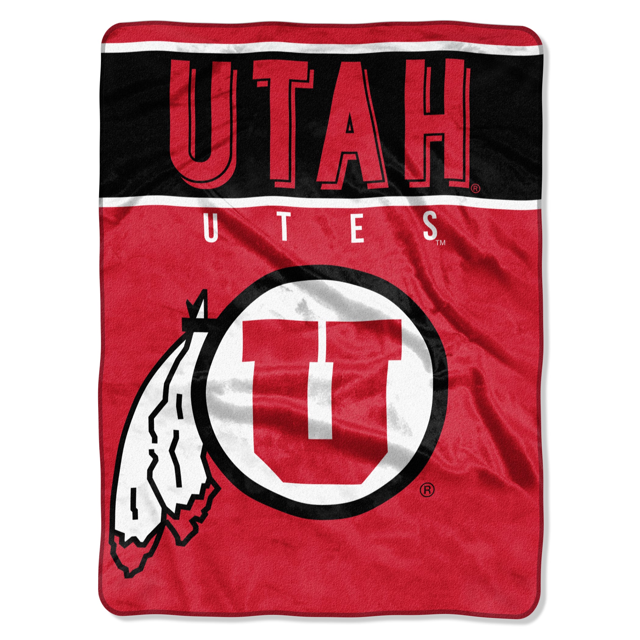 Utah Utes Blanket 60x80 Raschel Basic Design - Special Order