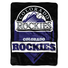 Colorado Rockies Blanket 60x80 Raschel Home Plate Design - Special Order