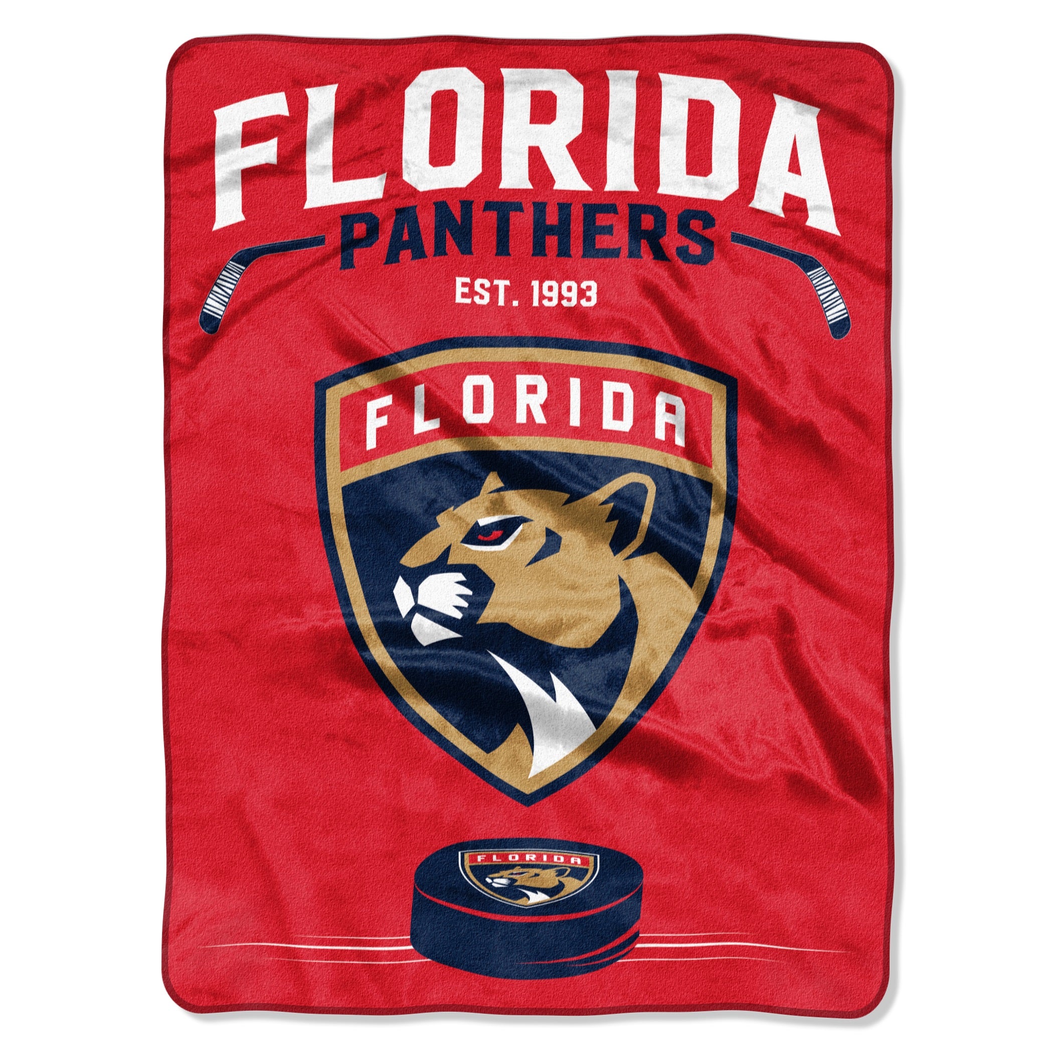 Florida Panthers Blanket 60x80 Raschel Inspired Design - Special Order