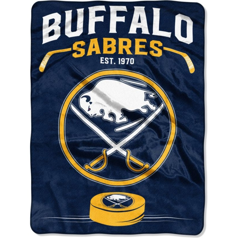 Buffalo Sabres Blanket 60x80 Raschel Inspired Design - Special Order