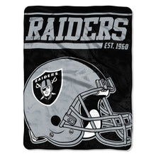 Las Vegas Raiders Blanket 46x60 Micro Raschel 40 Yard Dash Design Rolled