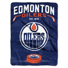 Edmonton Oilers Blanket 60x80 Raschel Inspired Design - Special Order