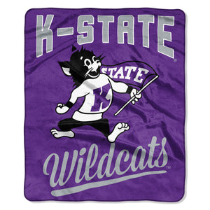 Kansas State Wildcats Blanket 50x60 Raschel Alumni Design