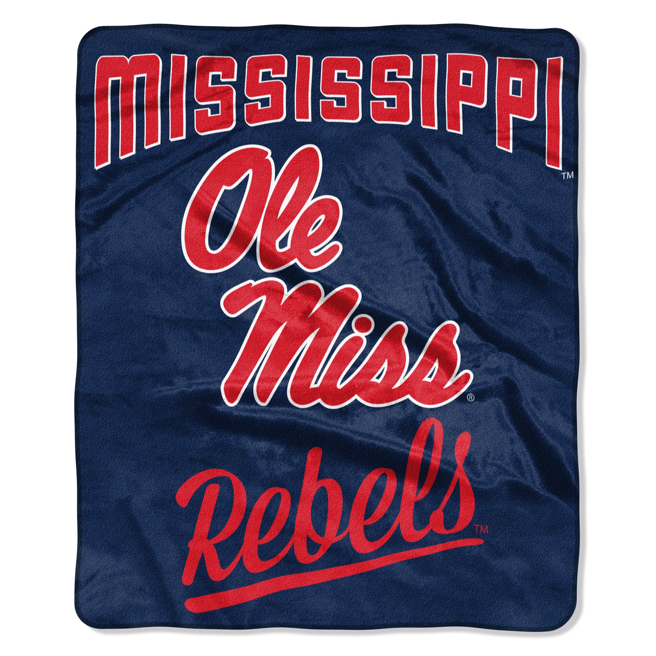 Mississippi Rebels Blanket 50x60 Raschel Alumni Design