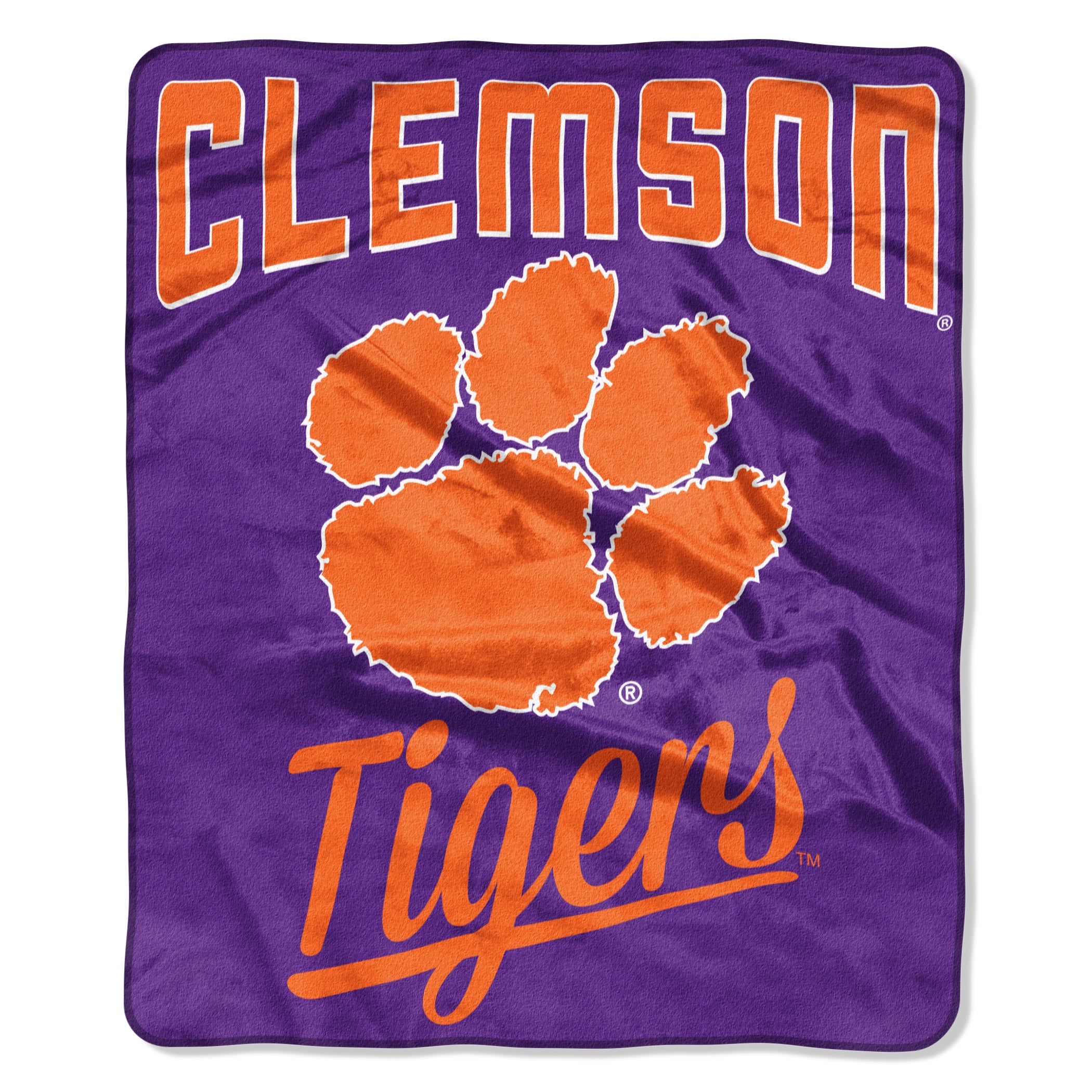 Clemson Tigers Blanket 50x60 Raschel Alumni Design