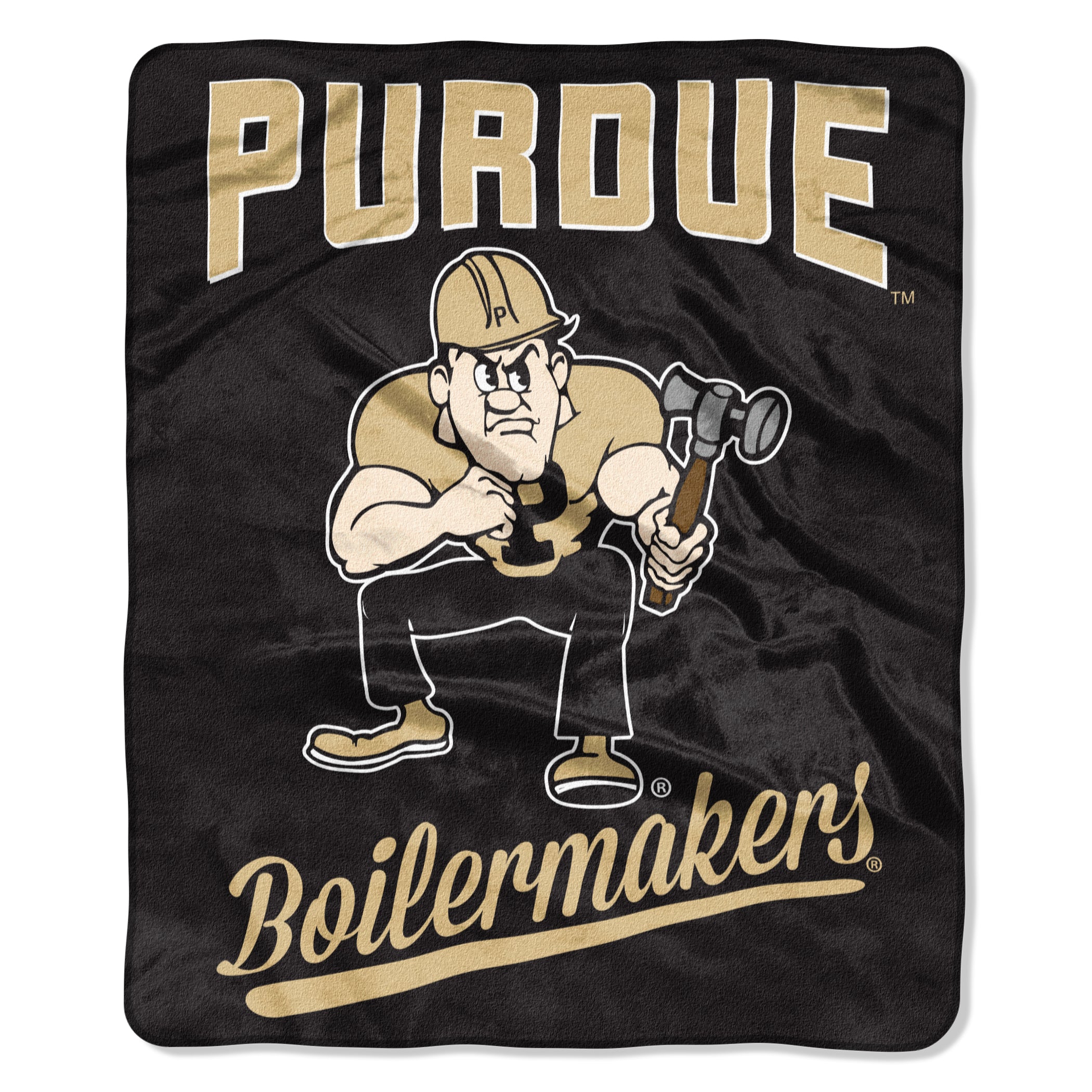 Purdue Boilermakers Blanket 50x60 Raschel Alumni Design