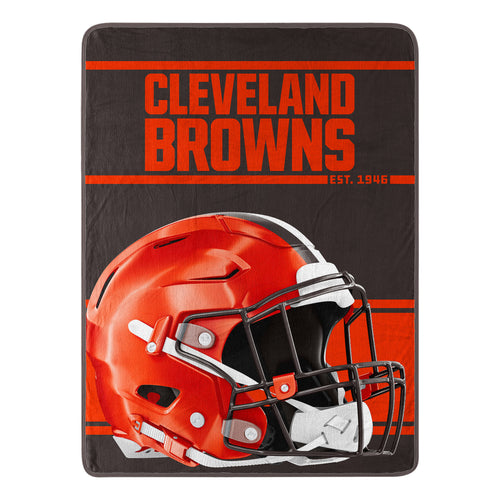 Cleveland Browns Blanket 46x60 Micro Raschel Run Design Rolled