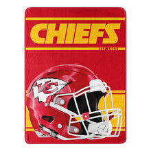 Kansas City Chiefs Blanket 46x60 Micro Raschel Run Design Rolled