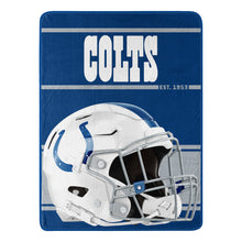 Indianapolis Colts Blanket 46x60 Micro Raschel Run Design Rolled