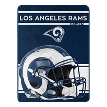 Los Angeles Rams Blanket 46x60 Micro Raschel Run Design Rolled