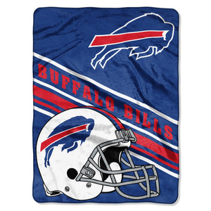 Buffalo Bills Blanket 60x80 Raschel Slant Design