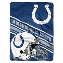 Indianapolis Colts Blanket 60x80 Raschel Slant Design