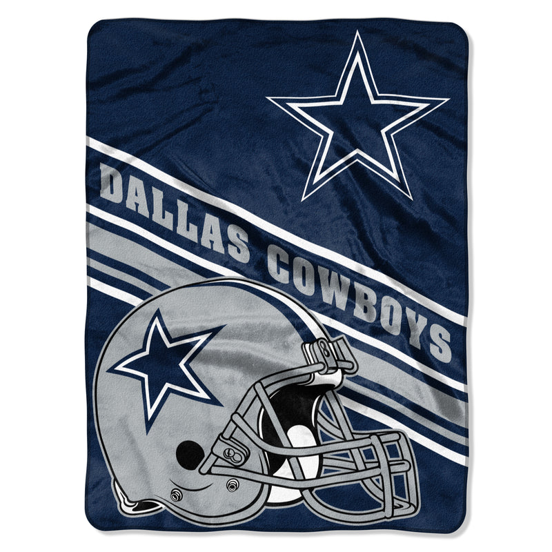 Dallas Cowboys Blanket 60x80 Raschel Slant Design