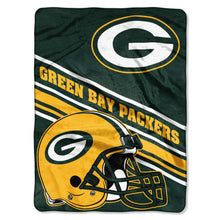 Green Bay Packers Blanket 60x80 Raschel Slant Design